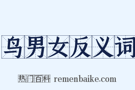 鸟男女反义词是什么意思的图片